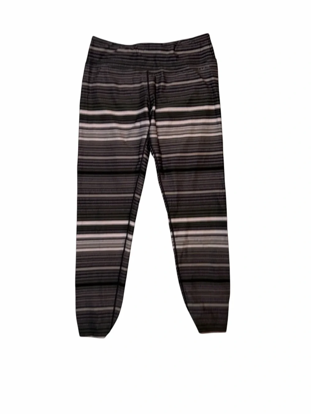 Calvin Klein Performance Black & Grey & Olive Green Striped Leggings